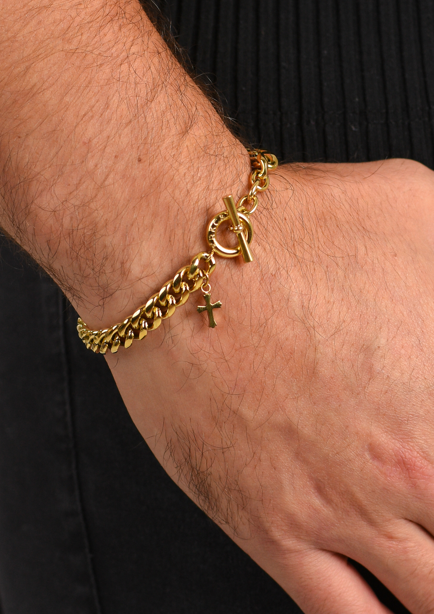 PULSERA CUBANA 8mm GD