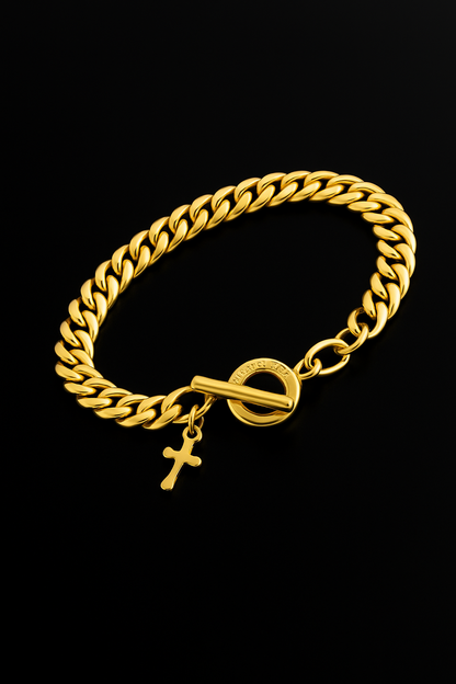 PULSERA CUBANA 8mm GD
